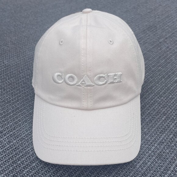 COACH Women's Embroidered Baseball Hat Cap in Chalk - Picture 1 of 7